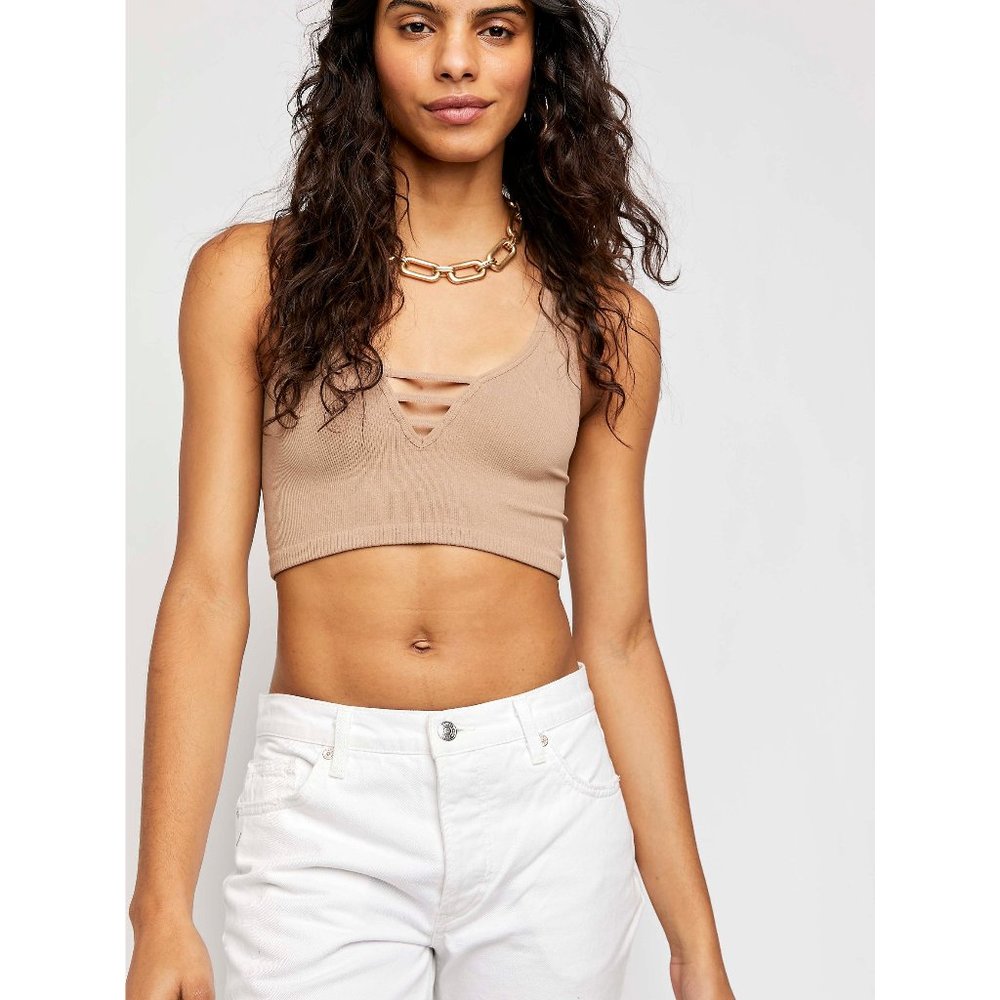 NWT Free People Strapped In Brami / Nude